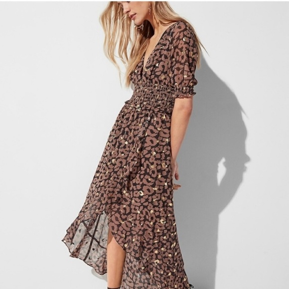 Express Dresses & Skirts - express hi-lo dress leopard print